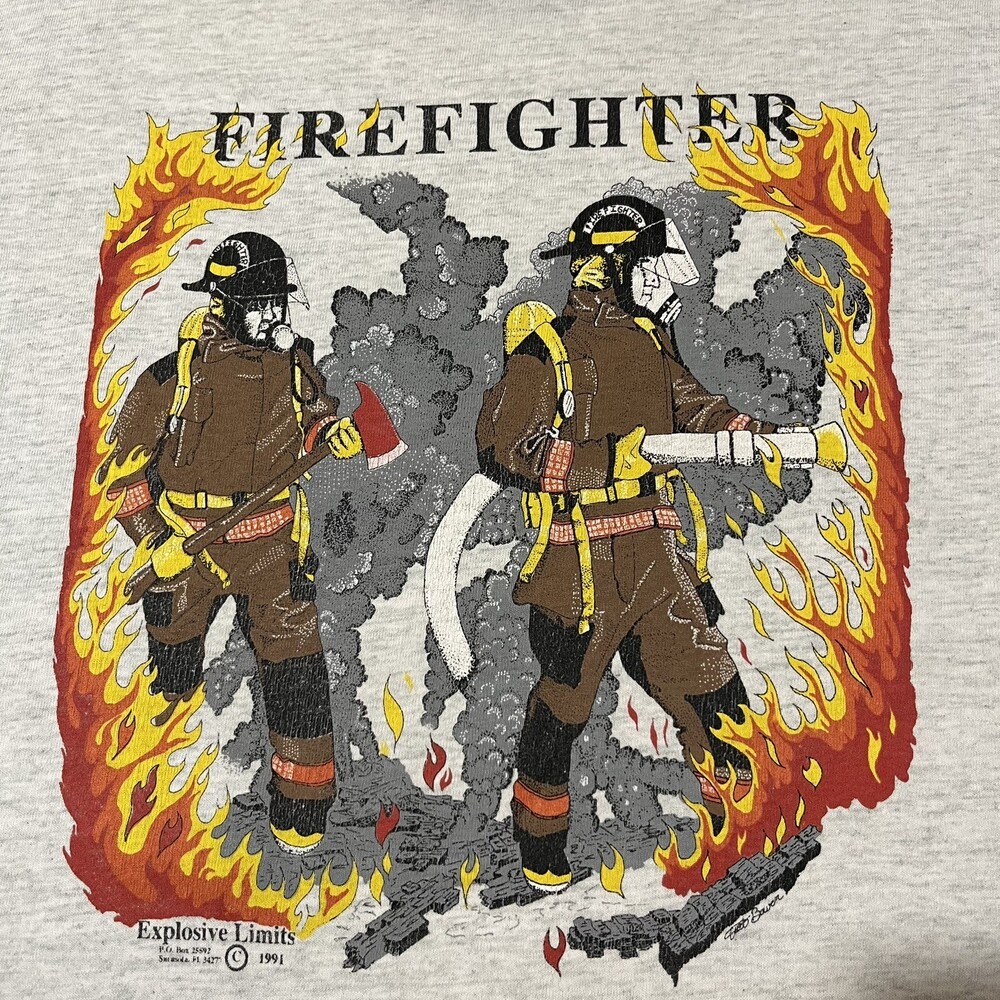 Firefighter Shirt Vintage NYFD 80s 90s NYPD Thrash Firemen American New York